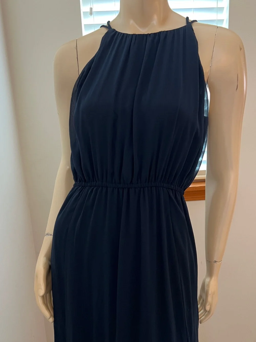 ❤️ Abercrombie & Fitch Navy Halter Maxi Dress